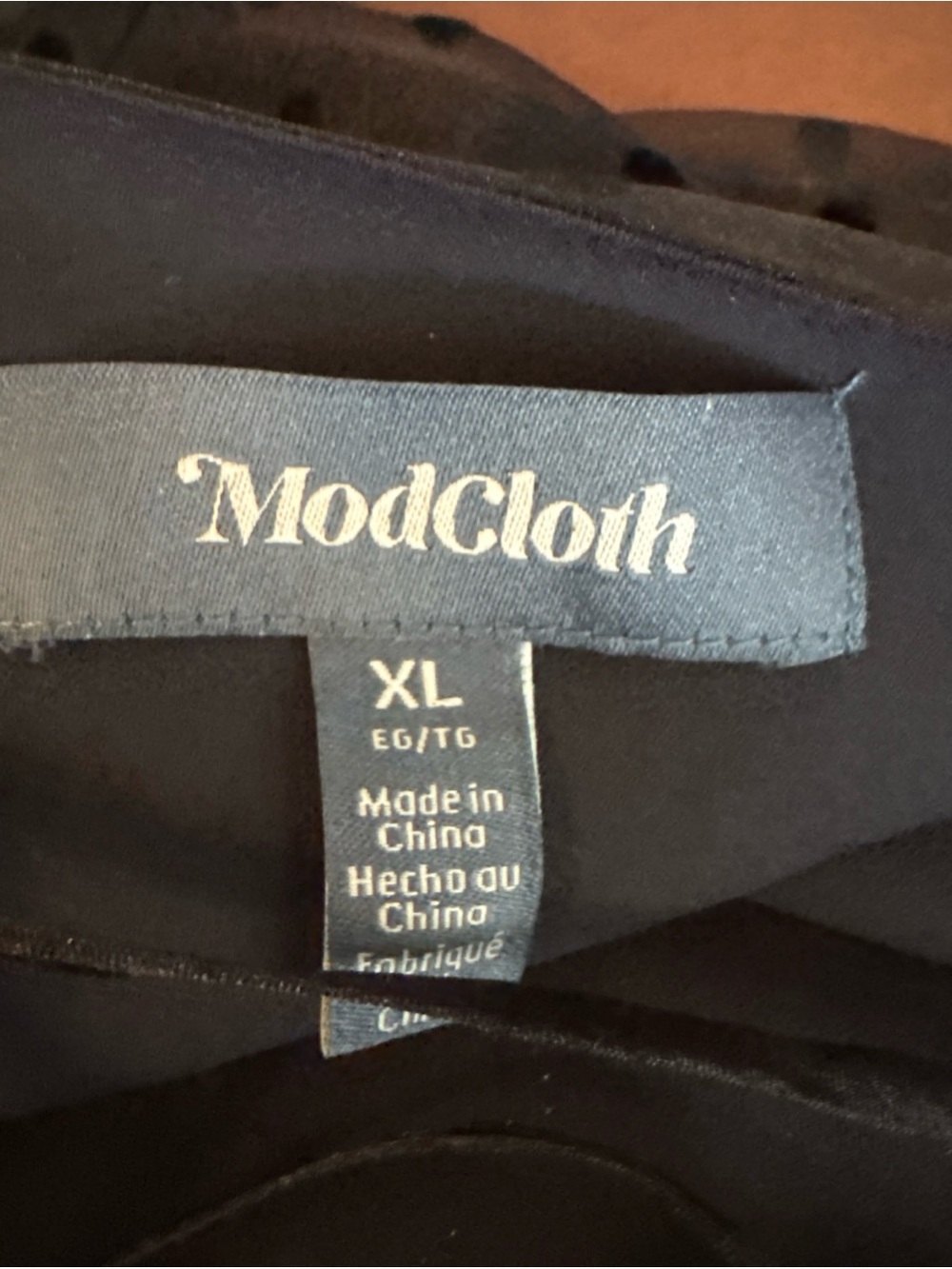 ModCloth Black Sheer Swiss Dot Witchy Maxi Black Dress XL Goth Criss Cross Back - Picture 8 of 9